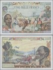 Chad: Republique du Tchad 5000 Francs 1980, P.8, very popular and rare note in excellent condition, only a very soft vertical fold at center. Conditio...