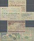 Denmark: Set with 3 banknotes HADERSLEV with 1, 2 and 5 Kroner 1927, P. NL in UNC condition. (3 pcs.)
 [plus 19 % VAT]