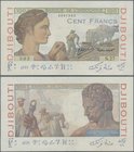 Djibouti: Banque de l'Indochine – Djibouti 100 Francs ND(1946), P.19A, excellent condition a few very soft vertical folds and tiny pinholes at left. C...