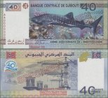 Djibouti: Banque Centrale de Djibouti 40 Francs 2017 SPECIMEN, P.46s, commemorating 40th Anniversary of Independence 1977-2017 in perfect UNC conditio...