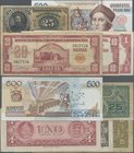 Dominican Republic: Very nice set with 5 banknotes comprising for the Banco Central de la República Dominicana 1 Peso ND(1961) P.91 (VF), 10 Pesos ND(...
