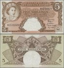 East Africa: The East African Currency Board 5 Shillings ND(1958-60) Queen Elizabeth II at Left - 4 Signatures at right, P.37, excellent condition wit...
