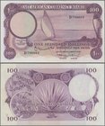 East Africa: 100 Shillings ND(1964), P.48 in almost perfect condition with a very soft vertical bend at center only. Condition: aUNC. Rare!
 [taxed u...