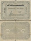 Estonia: Eesti Wabariigi 100 Marka May 1st 1920, P.37, still great condition for this large size note, some larger border tears at upper and lower mar...