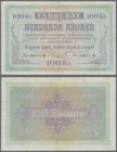 Faeroe Islands: 100 Kroner 1940 P. 12, rare high denomination banknote of this series, light folds in paper, pressed, no holes, no tears, no repairs, ...