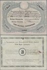 Finland: 3 Markkaa 1860 without watermark, P.A34a, highly rare and earyl issue of the Finlands Bank in great condition with a few tiny pinholes, minor...