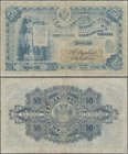 Finland: 50 Markkaa 1898 with signatures Wegelius and Landtman, P.6c, still nice note with minor margin splits, small border tears and several folds. ...