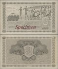 Finland: 1000 Markkaa 1922 Litt.C SPECIMEN, P.67s, highly rare and extremely nice banknote with a soft vertical fold at center only. Condition: XF+
 ...