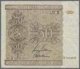 Finland: Nice set with 3 x 100 Markkaa 1945 Litt. A P.80A in F-/F and 2 x 50 Markkaa 1945 P.87B in F- condition. (5 pcs.)
 [taxed under margin system...