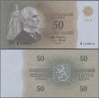 Finland: 50 Markkaa 1963, P.105, almost perfect with a soft vertical bend at center. Condition: XF
 [taxed under margin system]