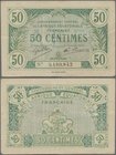 French Equatorial Africa: Gouvernement Général de l'Afrique Équatoriale Française 50 Centimes ND(1917) without watermark, P.1a, still great original s...