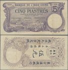 French Indochina: Banque de l'Indo-Chine – Saïgon 5 Piastres 1913 with signature titles: ”Administrateur & Administrateur-Directeur”, P.37b, great ori...