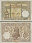 French Indochina: Banque de l'Indochine 100 Piastres ND(1925-39) with signatures: Borduge & Baudouin, P.51d, without larger damages just a few pinhole...