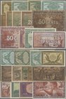 French Indochina: Gouvernement Général de l'Indochine nice lot with 13 banknotes of the ND(1939-43) issues with 3x 5, 3x 10, 4x 20 and 3x 50 Cents, P....