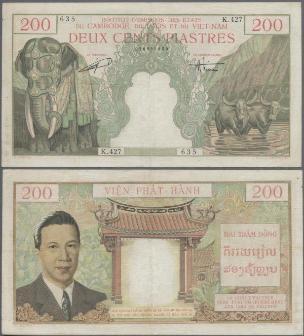 French Indochina: Institut d'Émission des États du Cambodge, du Laos et du Vietn...