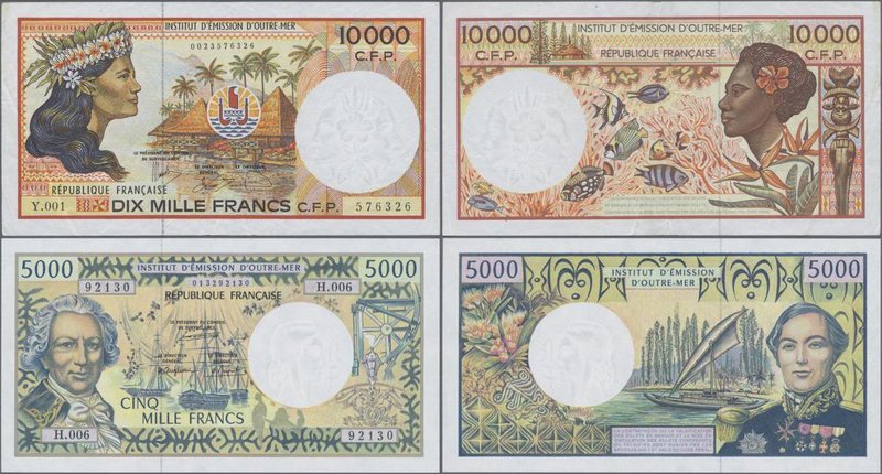 French Pacific Territories: Institut d'Émission d'Outre-Mer pair with 5000 Franc...
