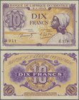 French West Africa: Banque de l'Afrique Occidentale 10 Francs 1943, P.29 with soft vertical bend at center. Condition: XF
 [taxed under margin system...