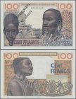 French West Africa: Institut d'Émission de l'Afrique Occidentale Française et du Togo 100 Francs 1950’s SPECIMEN, P.46s with Specimen number 000076 in...
