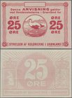 Greenland: 25 Oere ND(1923) unsigned remainder, P.11r, almost perfect condition with a very soft bend at center only. Condition: aUNC
 [taxed under m...