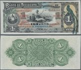 Guatemala: Banco de Occidente 1 Peso 1914 SPECIMEN, P.S173cs with zero serial number, punch hole cancellation and red overprint “Specimen” in perfect ...
