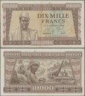 Guinea: Banque de la République de Guinée 10.000 Francs 1958, P.11, highest denomination of this series and very hard to get banknote in great conditi...