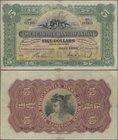 Hong Kong: The Mercantile Bank of India Limited, HONG KONG branch, 5 Dollars 1941, P.235d, still great original shape and highly rare banknote, with t...