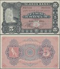 Iceland: Íslands Banki 5 Kronur 1920 remainder, P.5r in perfect UNC condition.
 [taxed under margin system]
