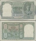 India: 5 Rupees ND(1943) P. 23a, light folds in paper, black serial number, usual pinholes, original colors, condition: VF+.
 [plus 19 % VAT]