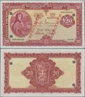 Ireland: The Central Bank of Ireland 20 Pounds ”Lady Lavery” (1945) with signatures: Brennan & McElligott SPECIMEN, P.60bs with handwritten Specimen n...