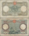 Italian East Africa: 100 Lire 1939 with overprint ”SERIE SPECIALE AFRICA ORIENTALE ITALIANA”, P.2b, very popular banknote with several folds and light...