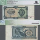 Latvia: 10 Latu 1934, P.25f, Series AA, ICG graded 48 Extra Fine+
 [plus 19 % VAT]