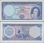 Macau: Banco Nacional Ultramarino 10 Patacas 1977, P.55a in perfect UNC condition.
 [taxed under margin system]
