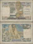Madagascar: Institut d'Émission Malgache / Famoaham-Bolan'ny Repoblika Malagasy 500 Francs 1952 (1961), P.53, highly rare banknote with small border t...