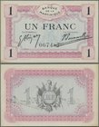 Martinique: Banque de la Martinique 1 Franc ND(1915), P.10, almost perfect condition, completely unfolded, just a few tiny brownish spots at left bord...