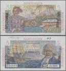 Martinique: Caisse Centrale de la France d'Outre-Mer 5 Francs ND(1947-49) SPECIMEN, P.27s with zero serial number and “Specimen” perforation and stamp...