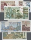 Mauritania: Banque Centrale de Mauritanie set with 3 Specimens of the first series 1973 with 100, 200 and 1000 Ouguiya 1973 SPECIMEN, P.1s-3s, all in ...