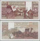 Mauritania: Banque Centrale de Mauritanie 200 Ouguiya 1973 SPECIMEN, P.2s in perfect UNC condition. Rare!
 [plus 19 % VAT]