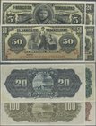 Mexico: El Banco de Tamaulipas set with 4 banknote remainder 5, 20, 50 and 100 Pesos 1902-14, P.S429r - S433r2 in aUNC/UNC condition. (4 pcs.)
 [plus...