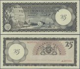 Netherlands Antilles: 25 Gulden 1962, P.3, soft vertical fold at center, otherwise perfect. Condition: XF
 [taxed under margin system]
