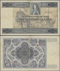 Netherlands: 500 Gulden 1930, P.52, very popular note in still nice condition with small border tears, tiny holes at center and lightly stained paper....
