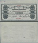Newfoundland: 40 Cents ND Specimen P. A4s with small red ”Specimen” overprint at lower border, larger top border (from original sheet), zero serial nu...