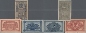 Russia: East Siberia - Far Eastern Republic set with 3 banknotes 1, 5 and 10 Rubles 1920, P.S1201, S1205, S1206, all in UNC condition. (3 pcs.)
 [tax...