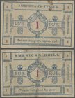 Russia: Vladivostok 1 Ruble ND, P.NL (R. 10960), several folds and creases, stained paper, Condition: F-/F.
 [plus 19 % VAT]