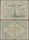 Russia: Harbin branch, voucher of 5 Rubles 1920, P.NL (R. 26187), stained paper with many folds and tiny holes at center, Condition: F-
 [plus 19 % V...