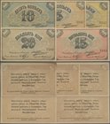 Russia: KOSTROMA provincial capital consumer society of workers of the Kostroma textile factory set with 5 vouchers 2, 5, 10, 15 and 20 Kopeks 1918, P...