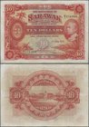 Sarawak: Government of Sarawak 10 Dollars 1st July 1929, P.16, still great condition with strong paper and bright colors, some minor spots, several fo...