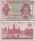Scotland: Clydesdale Bank Limited 20 Pounds 1964, P.200, great original shape with a few folds and minor spots only. Condition: VF+
 [taxed under mar...