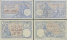 Serbia: Chartered National Bank of the Kingdom of Serbia pair with 10 Dinara 1893 P.10a (F) and 100 Dinara 1905 P.12a (VF). Very nice lot. (2 pcs.)
 ...
