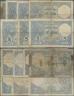 Serbia: Lot with 7 banknotes 5 Dinara, all with different dates 1916/17, P.14a in VG to F condition. (7 pcs.)
 [taxed under margin system]