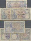 Serbia: Austrian Military Government in Serbia, set with 3 banknotes with 10 Dinara 1893 with handstamp Čačak, 10 Dinara 1893 with handstamp Kragujeva...
